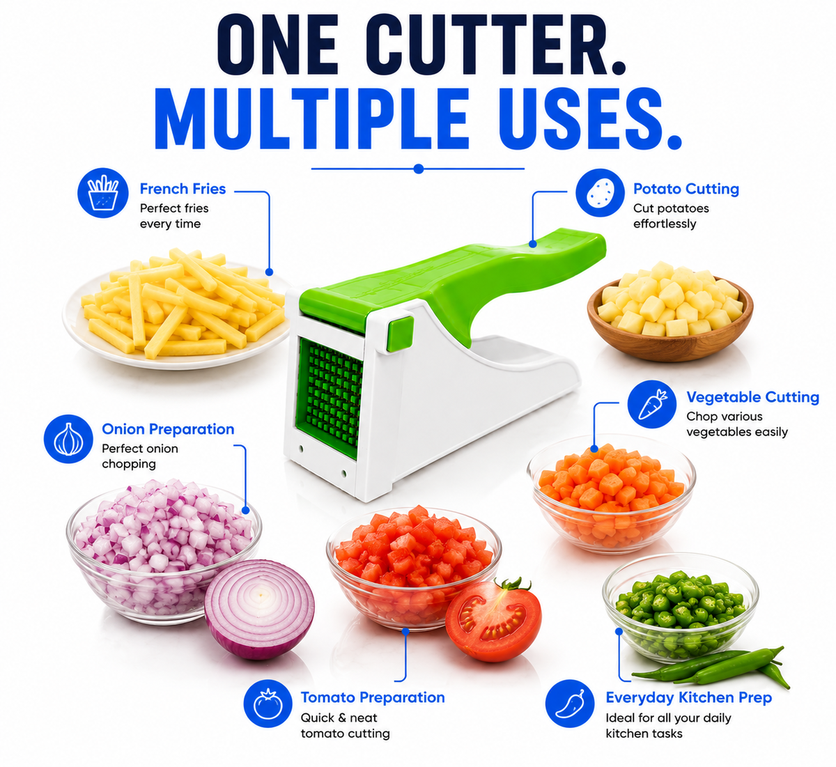 Multi-Function French Fries & Vegetable Cutter