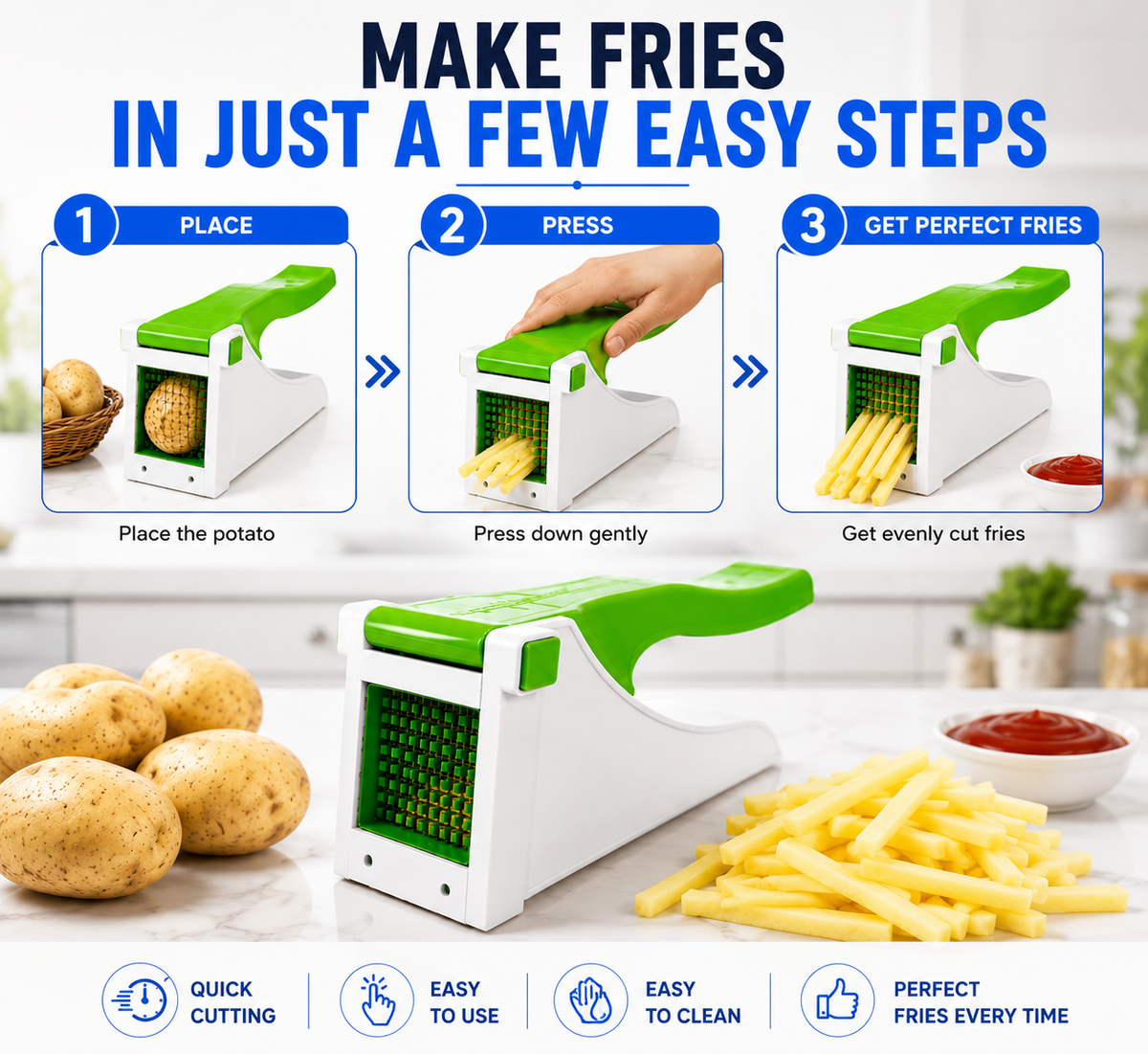 Multi-Function French Fries & Vegetable Cutter