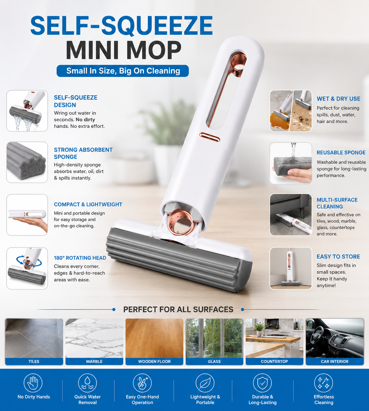 Instant Clean Mini Mop - DailySolve