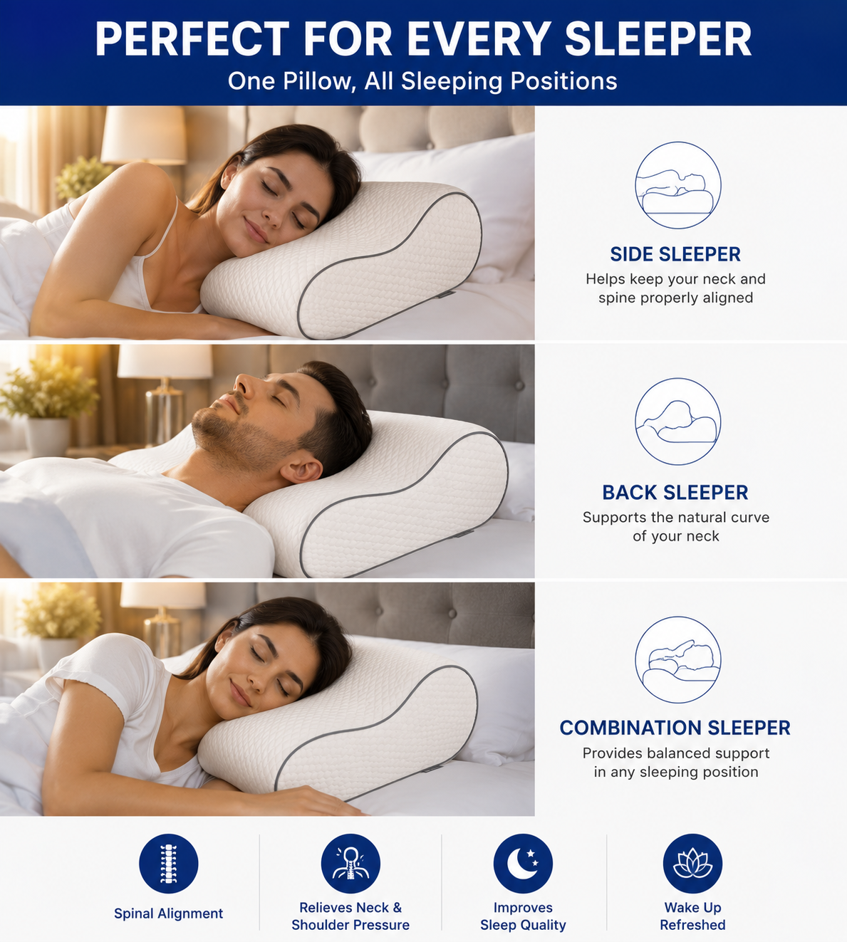 Memory Foam Orthopaedic Pillow – DailySolve