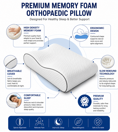Memory Foam Orthopaedic Pillow – DailySolve